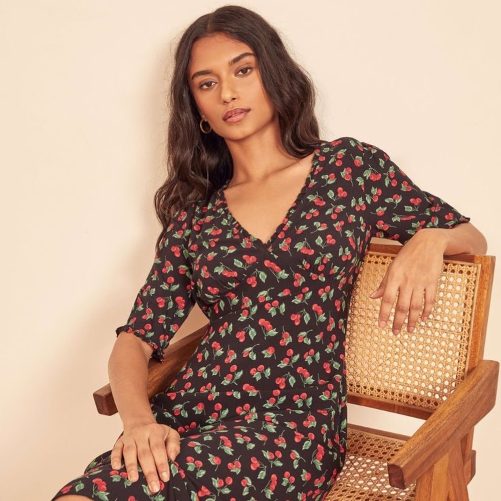 NWT Reformation Aila Dress in Cherry Pie